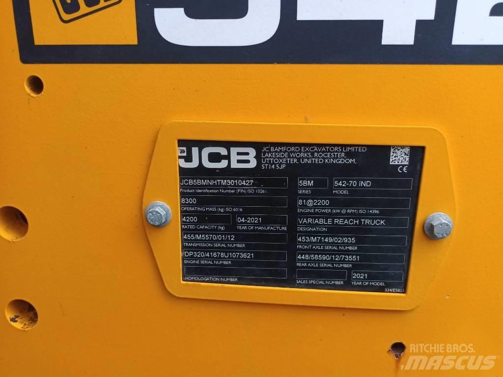 JCB 542-70 IND Teleskopické kolové nakladače