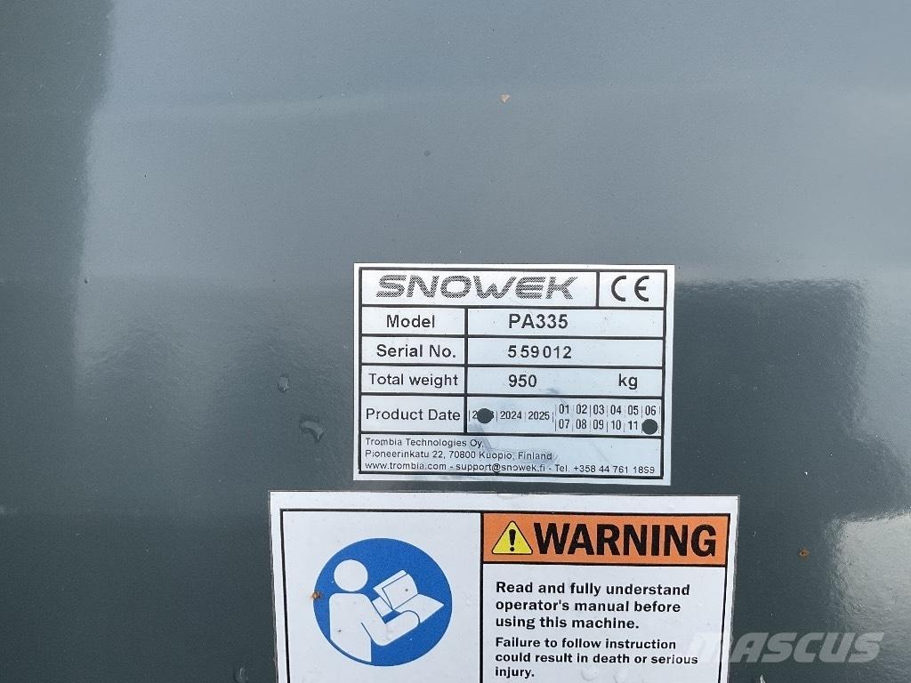 Snowek PA335 Sněžné pluhy, přední sněhové radlice
