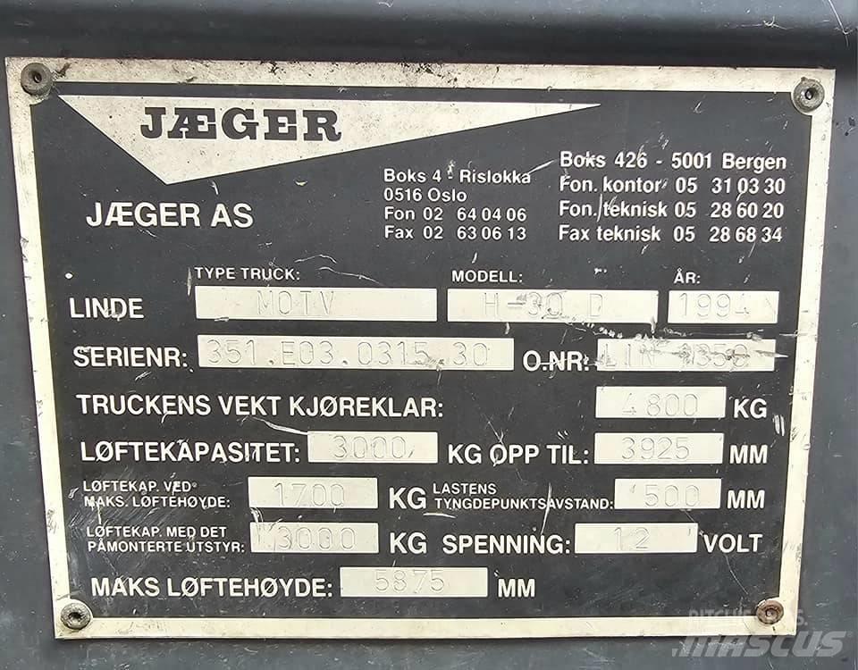 Linde H 30 D Dieselové vozíky