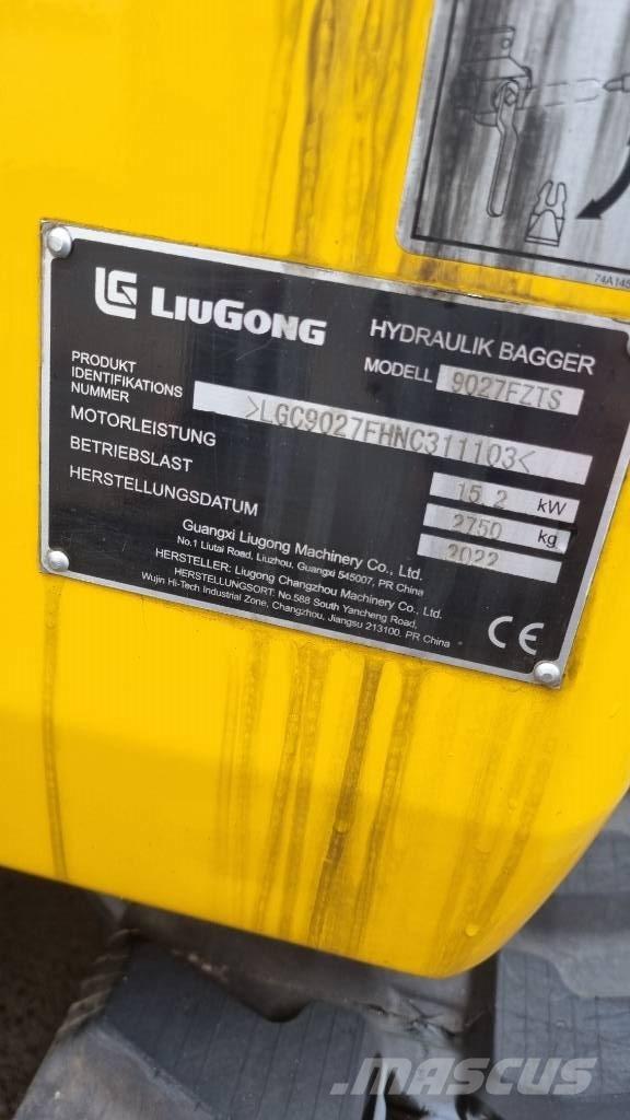 LiuGong 9027 F Mini rýpadla < 7t
