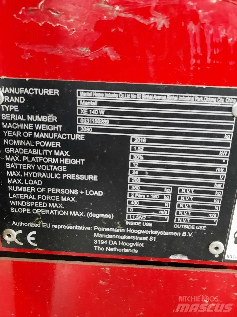 Mantall XE 140 W Nůžková zvedací plošina