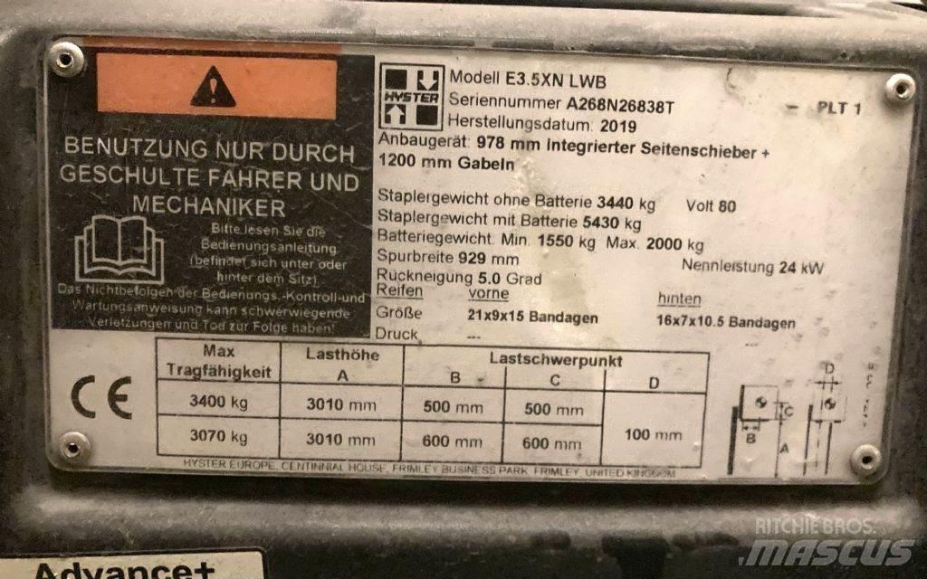 Hyster E 3.5 XN LWB Akumulátorové vozíky
