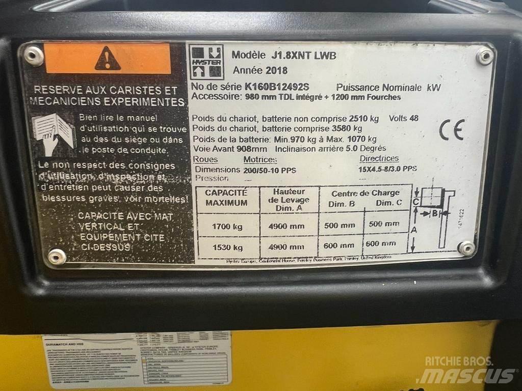 Hyster J 1.8 XNT Akumulátorové vozíky