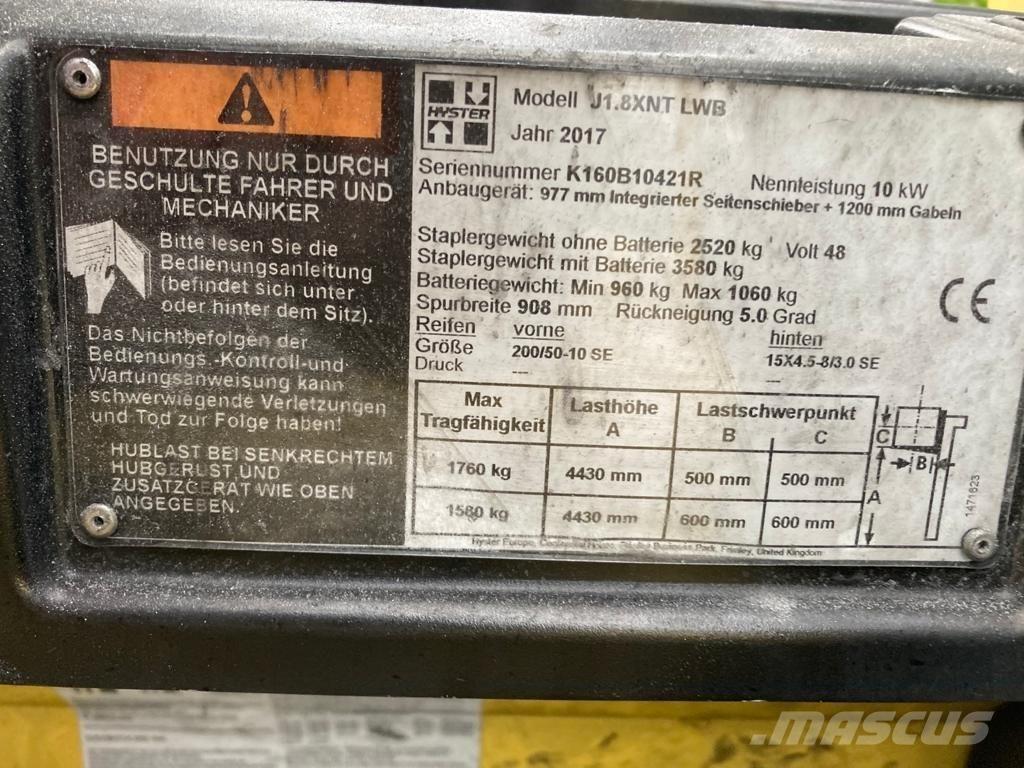 Hyster J 1.80 XNT Akumulátorové vozíky