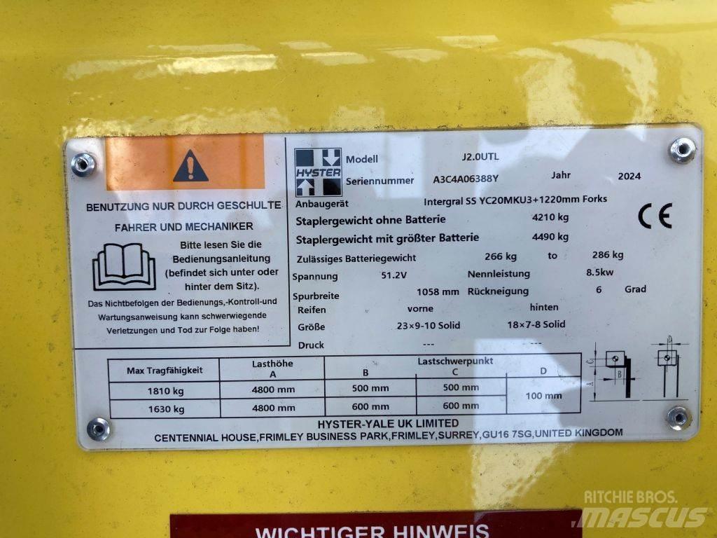 Hyster J 2.0 UTL Akumulátorové vozíky