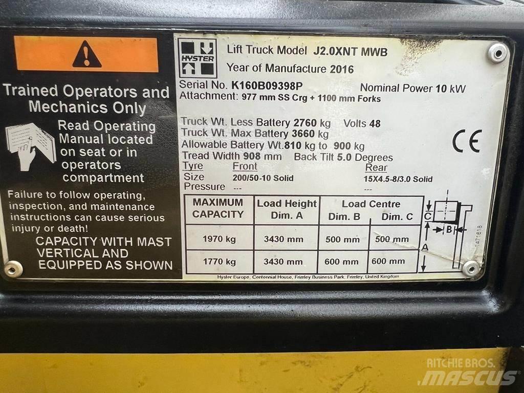 Hyster J 2.0 XNT Akumulátorové vozíky