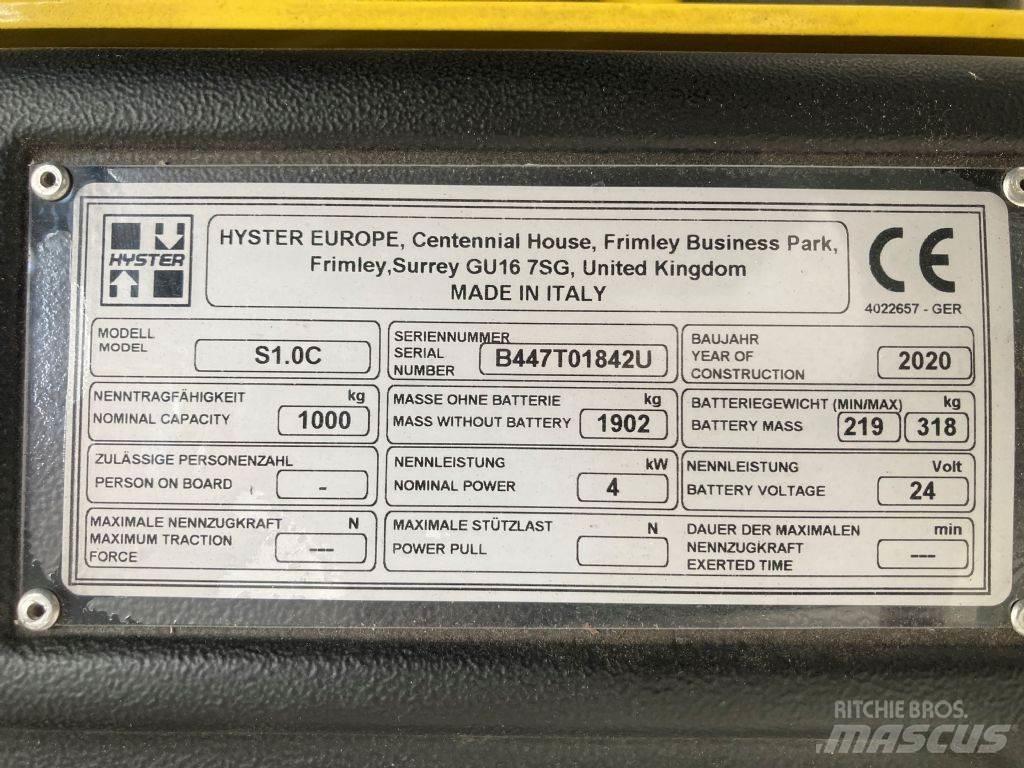 Hyster S 1.0 C Ručně vedené vysokozdvižné vozíky