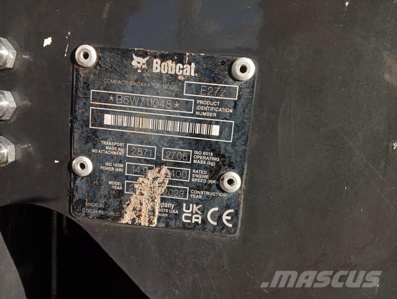 Bobcat E27Z Mini rýpadla < 7t