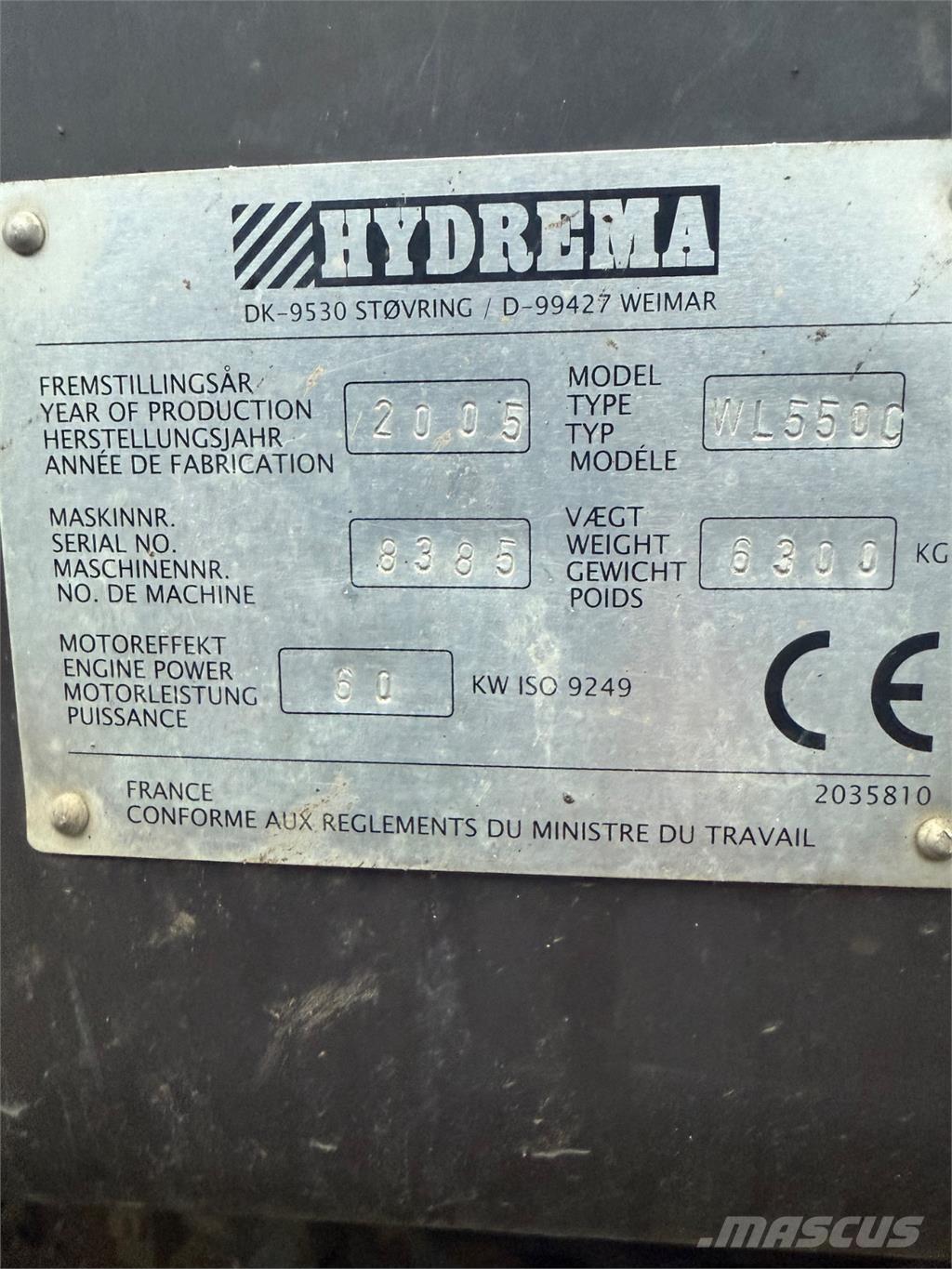 Hydrema WL550C Kolové nakladače