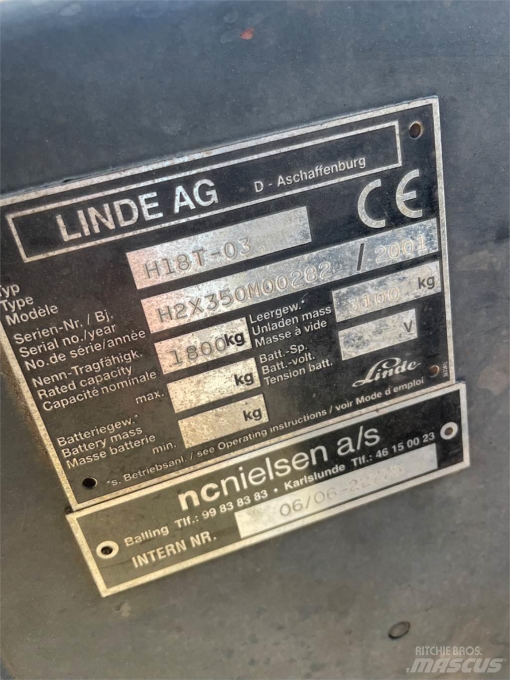 Linde H18T LPG vozíky