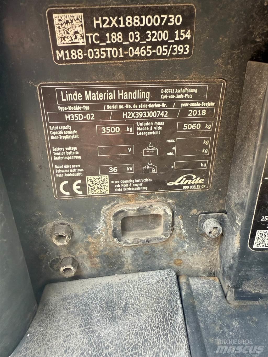 Linde H35D Dieselové vozíky