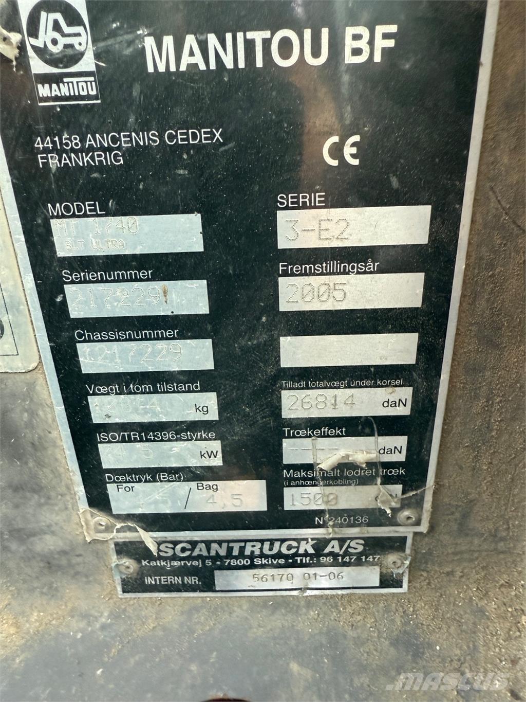 Manitou MT1740 Teleskopické manipulátory