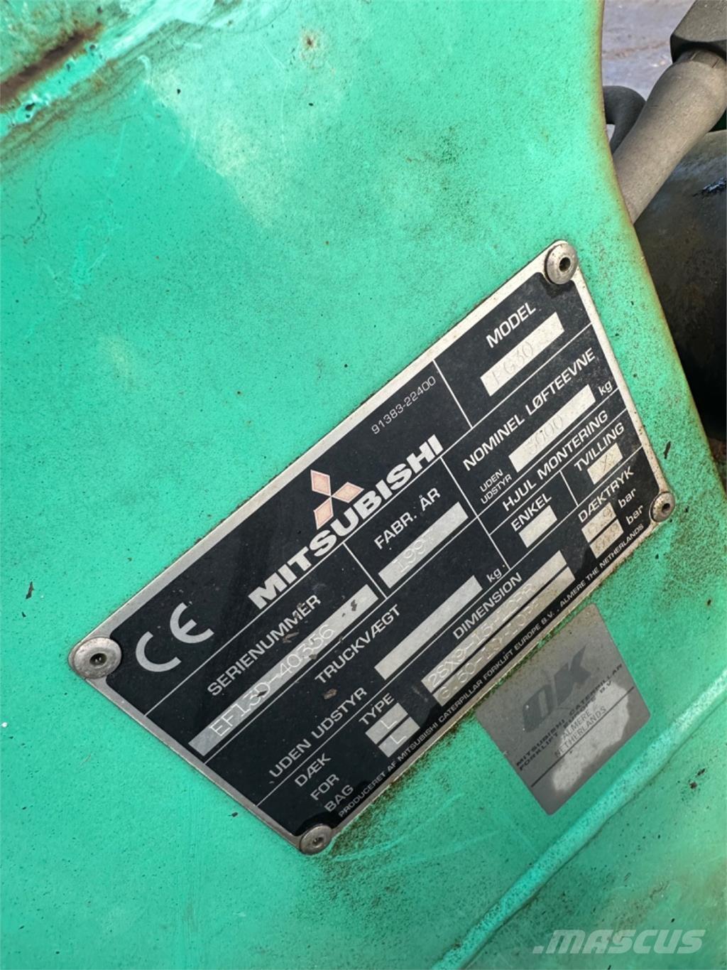 Mitsubishi FG30 LPG vozíky