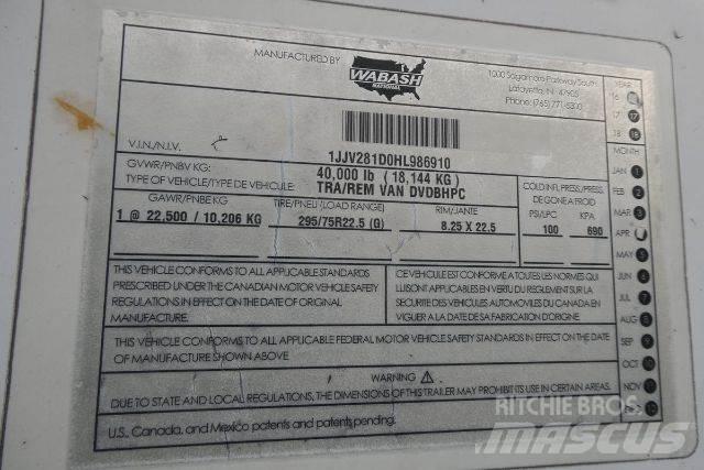 Wabash DVDBHPC Skříňové přívěsy