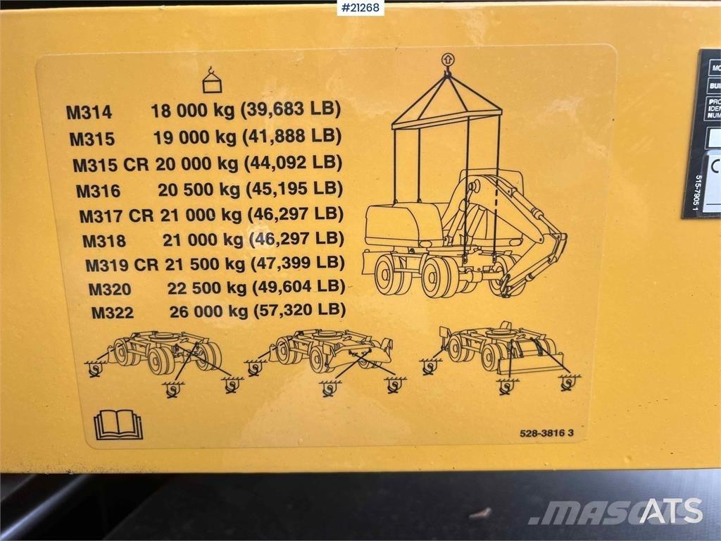 CAT M315 Kolová rýpadla