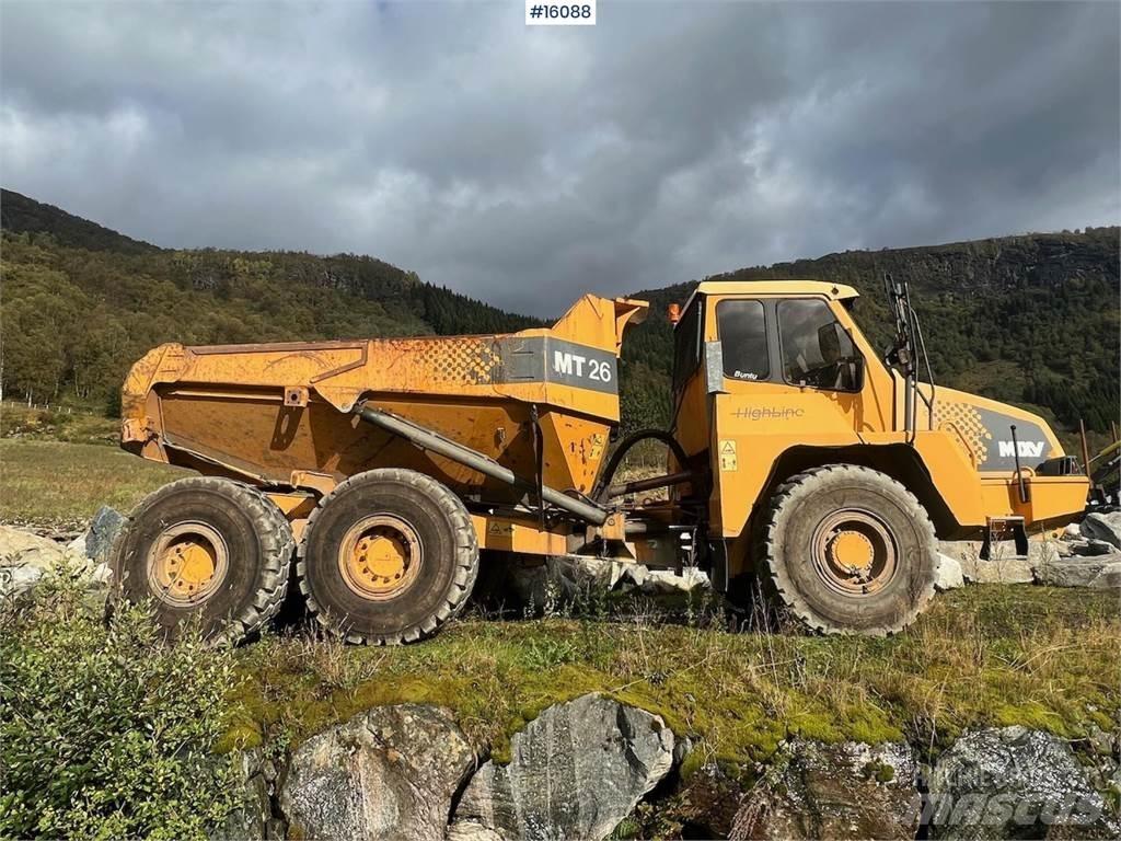 Moxy MT26 dumper. Vyklápěcí dempry