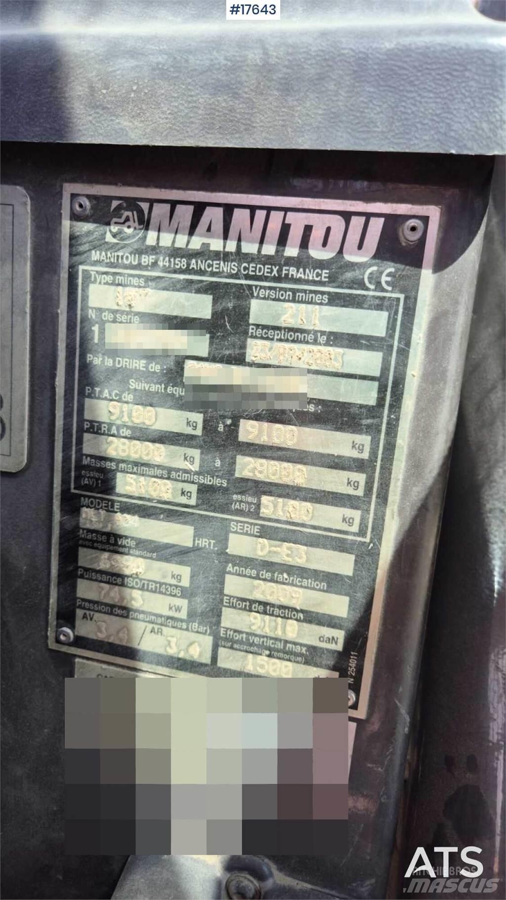 Manitou MLT 634 Teleskopické manipulátory