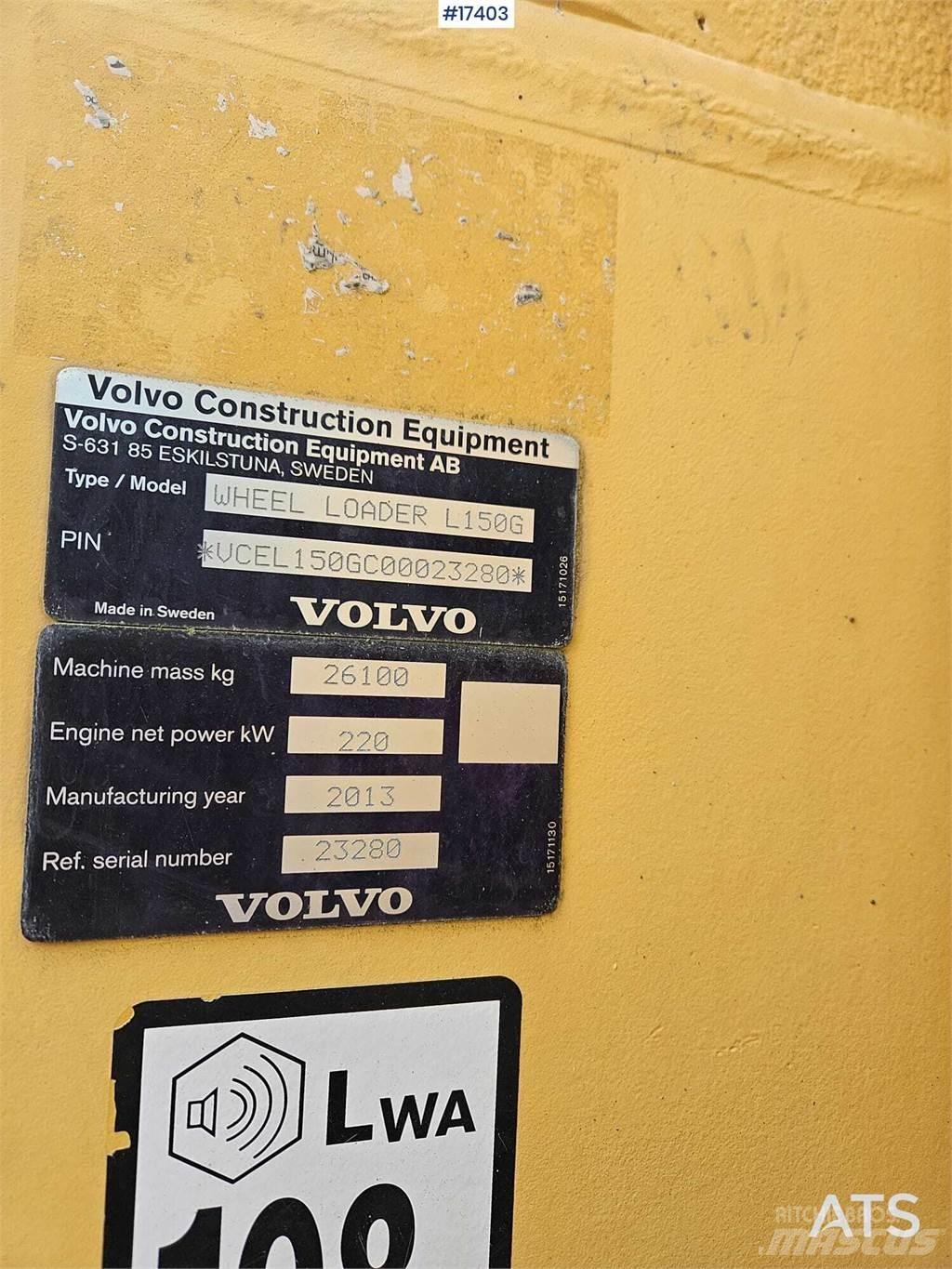 Volvo L150G Kolové nakladače