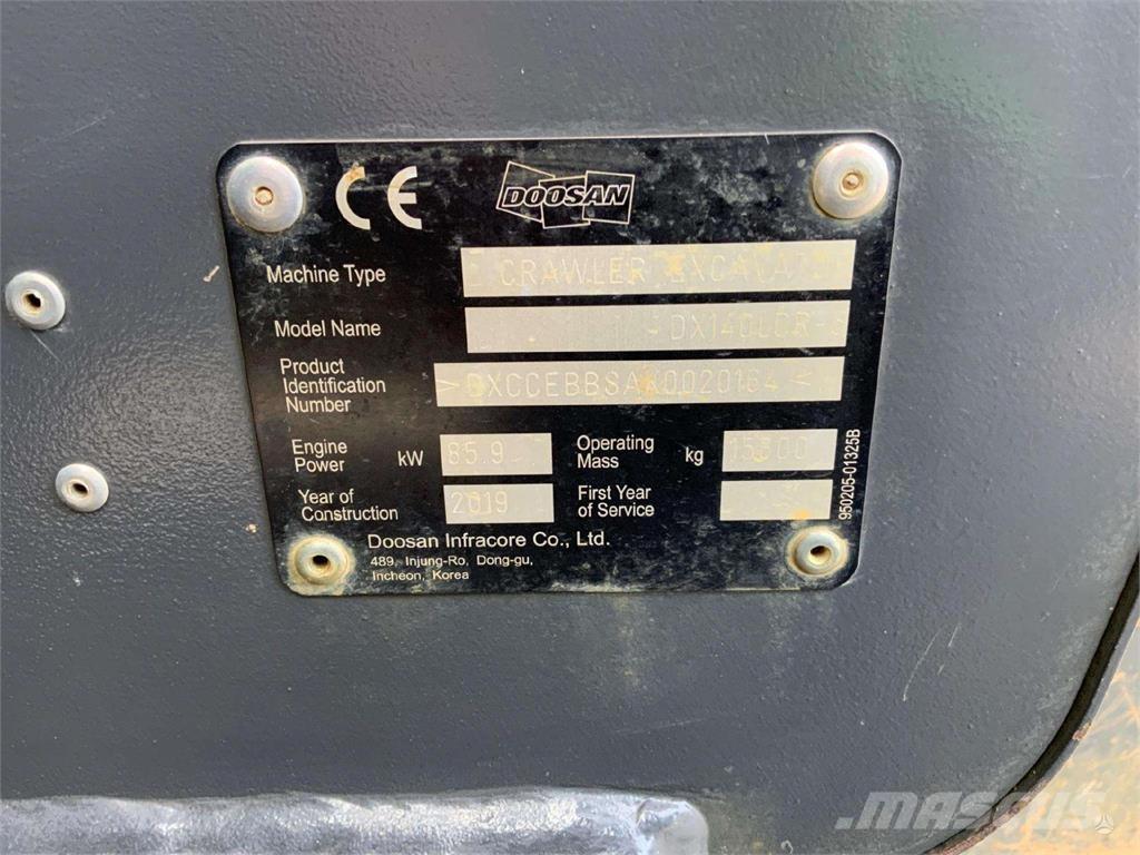 Doosan DX140 LCR Pásová rýpadla