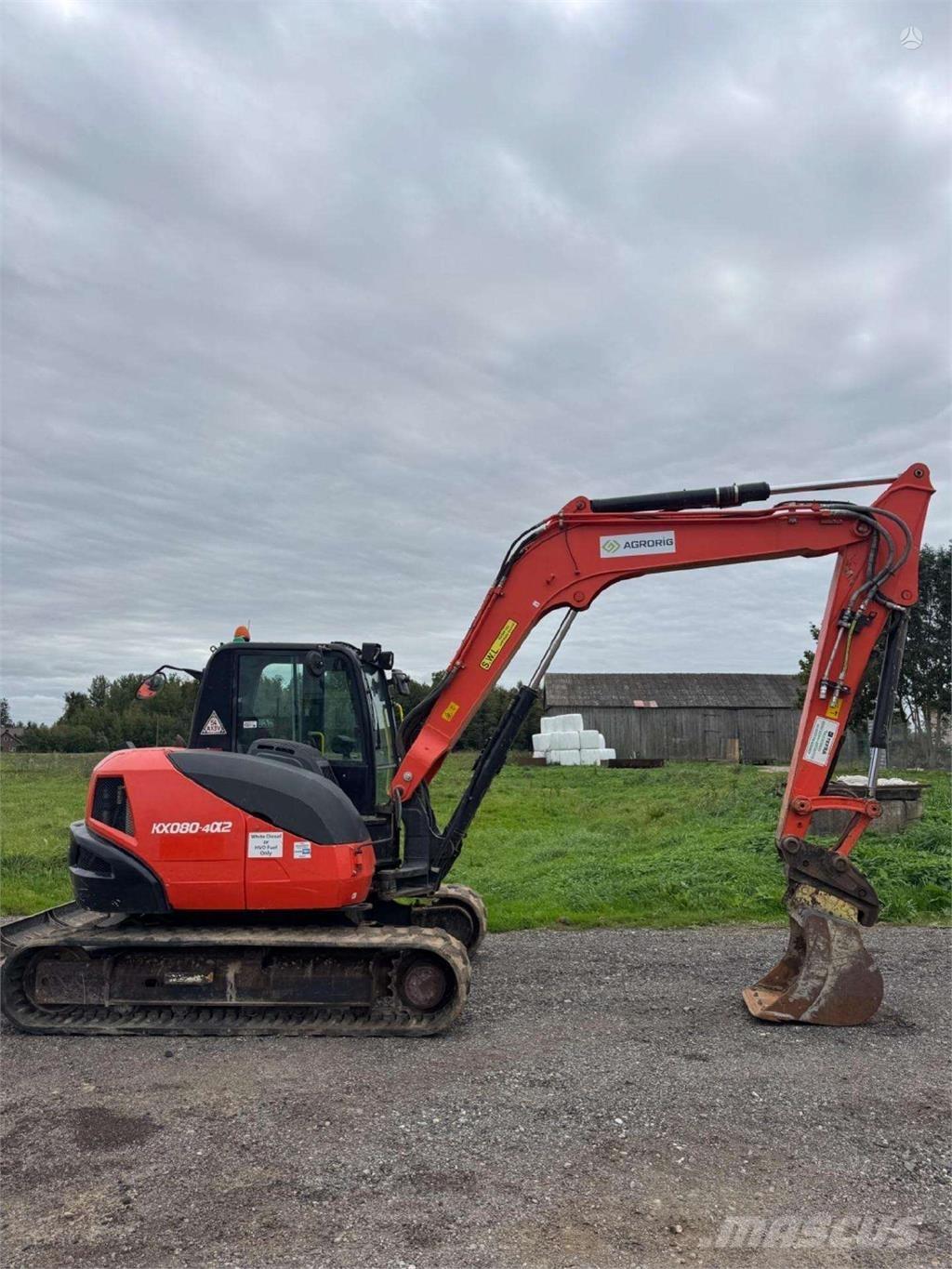 Kubota KX080-4a2 Pásová rýpadla