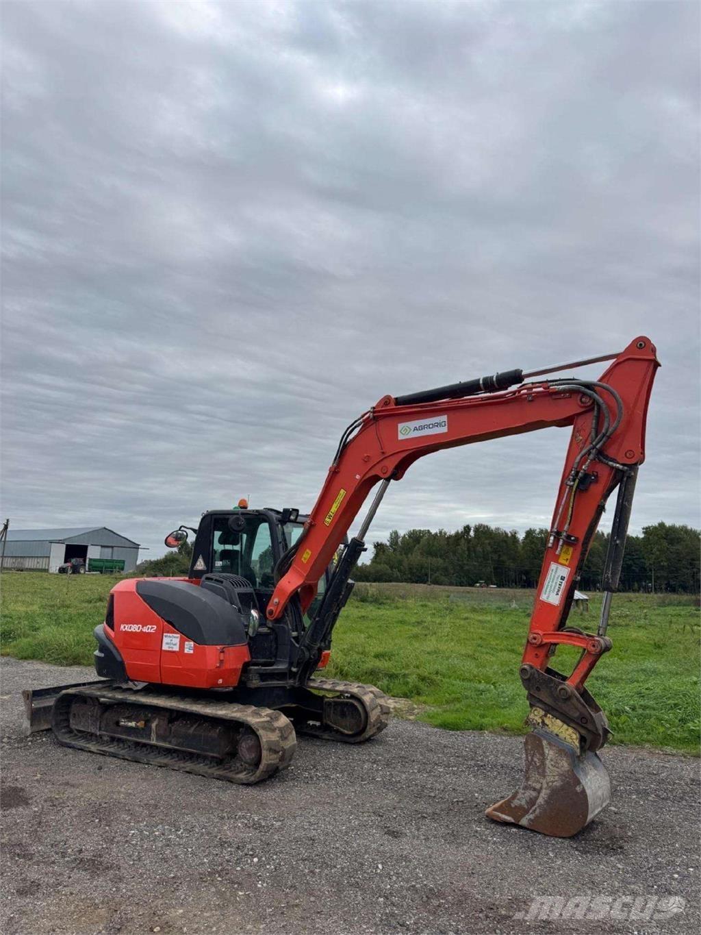 Kubota KX080-4a2 Pásová rýpadla