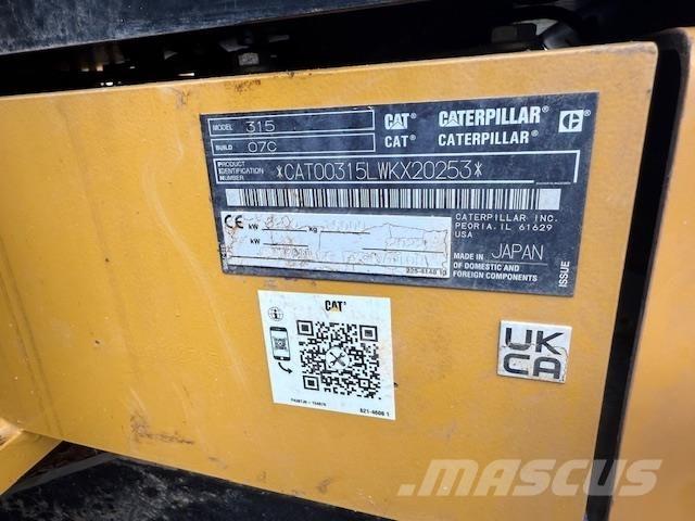 CAT 315 Pásová rýpadla