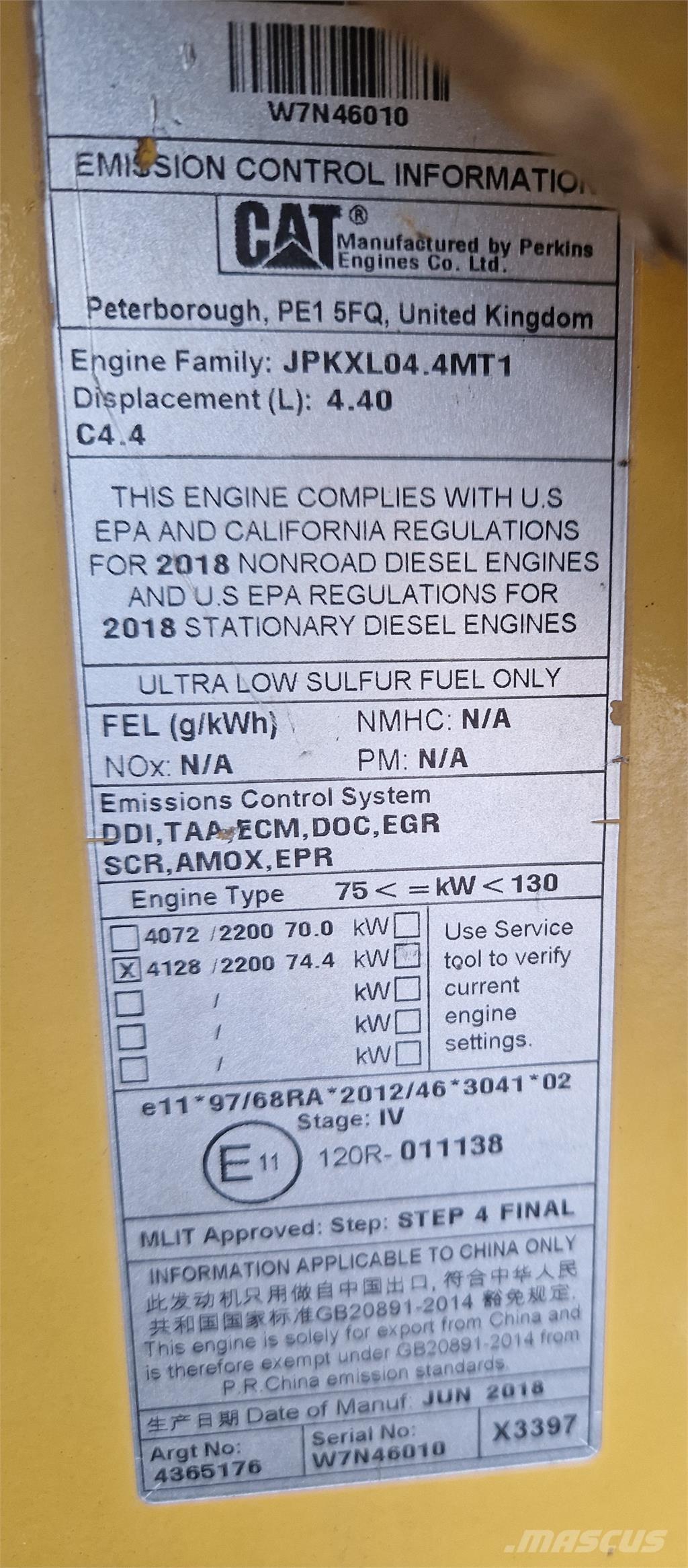 CAT 434F2 Rýpadlo-nakladače