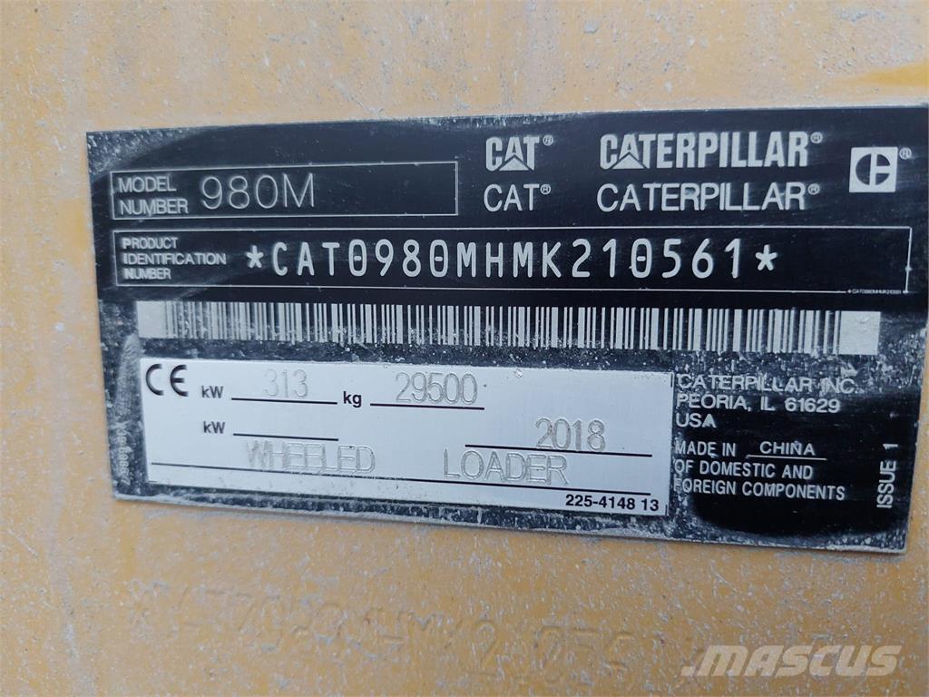 CAT 980M Kolové nakladače
