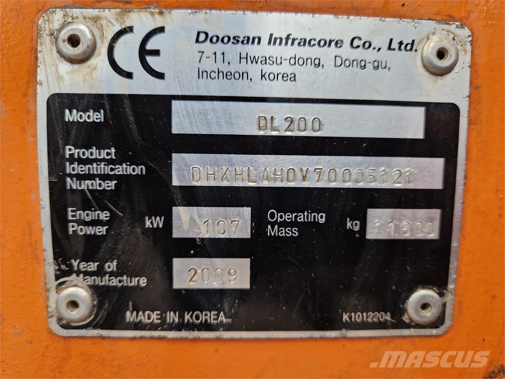 Doosan DL200 Kolové nakladače