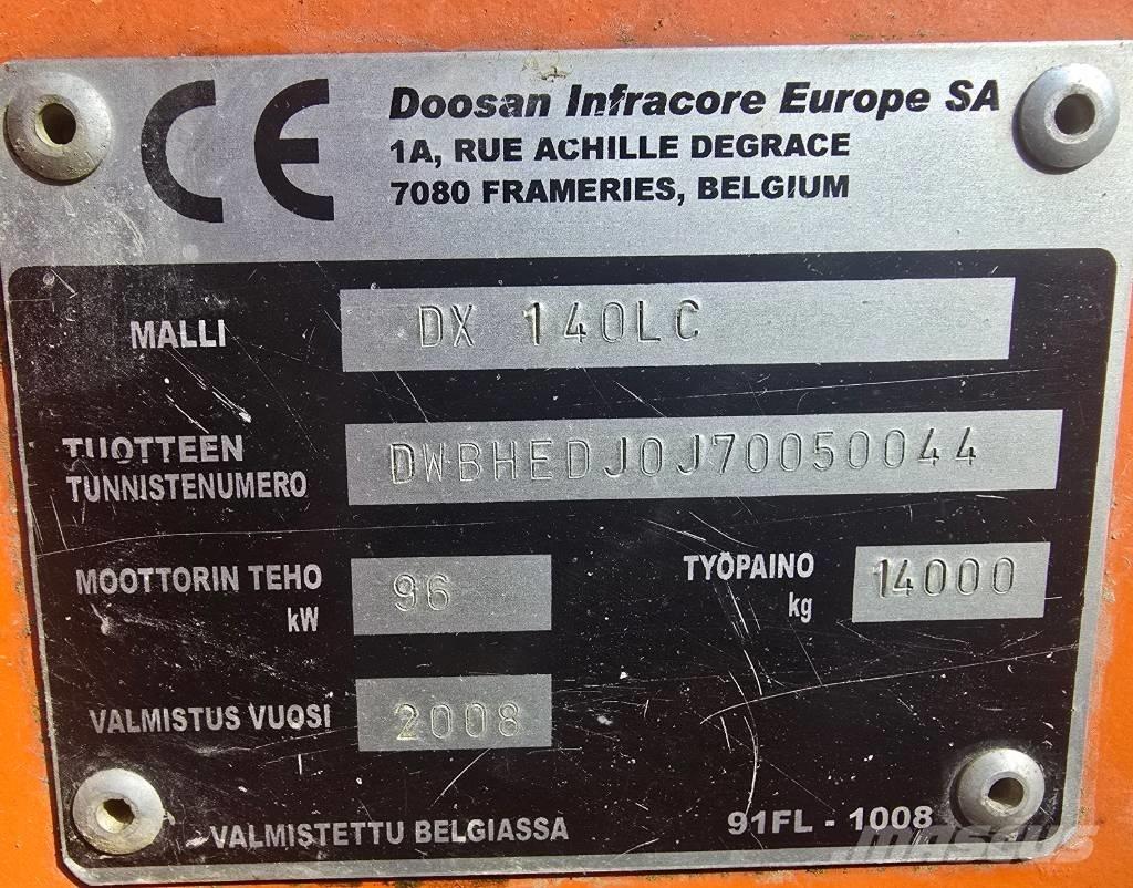 Doosan DX 140 LC Pásová rýpadla