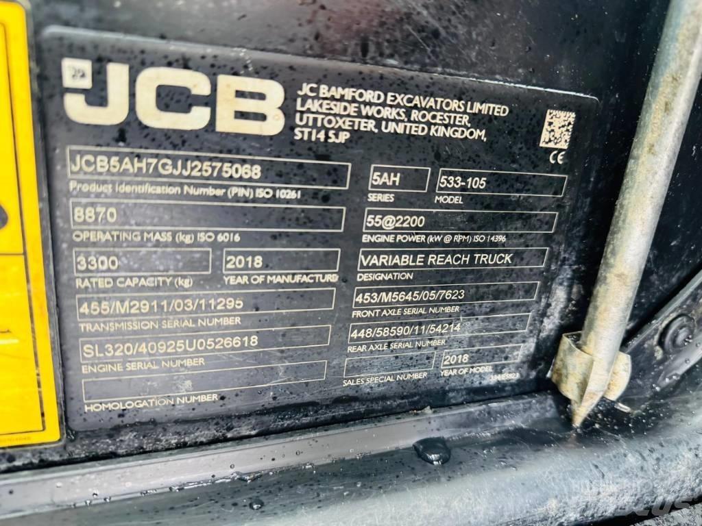 JCB 533-105 Teleskopické manipulátory