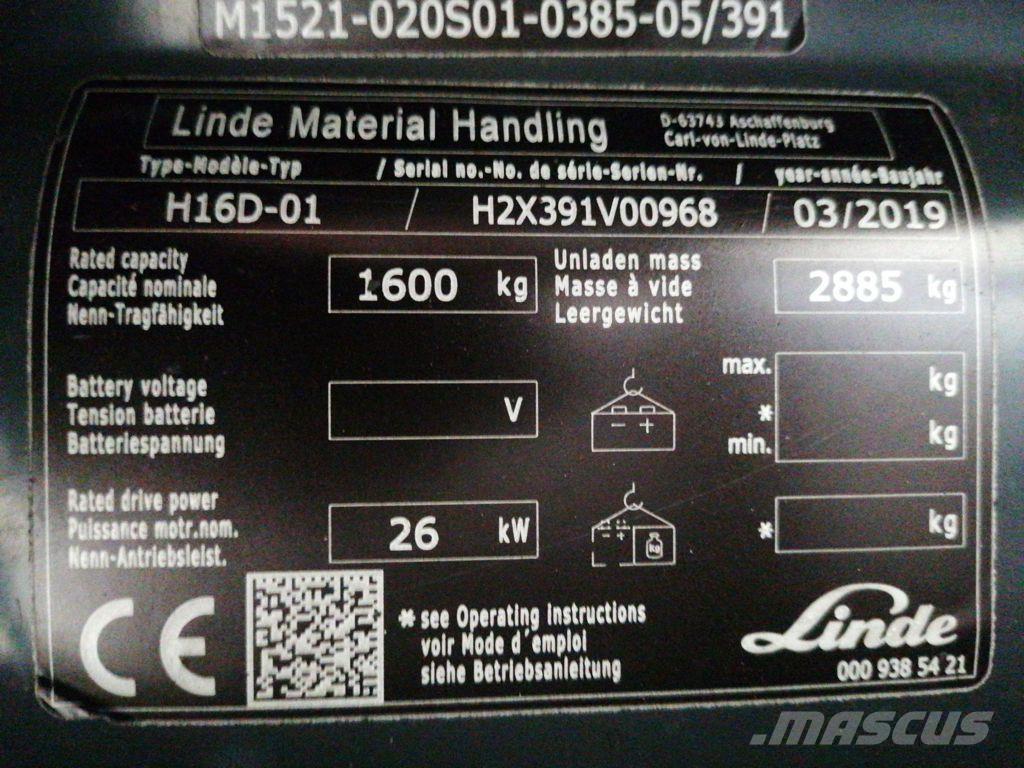 Linde H16D-01 Dieselové vozíky