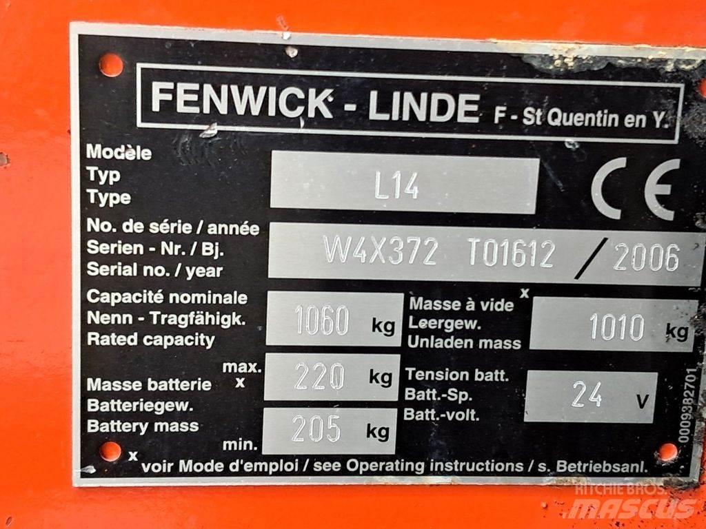 Linde L14 Ručně vedené vysokozdvižné vozíky