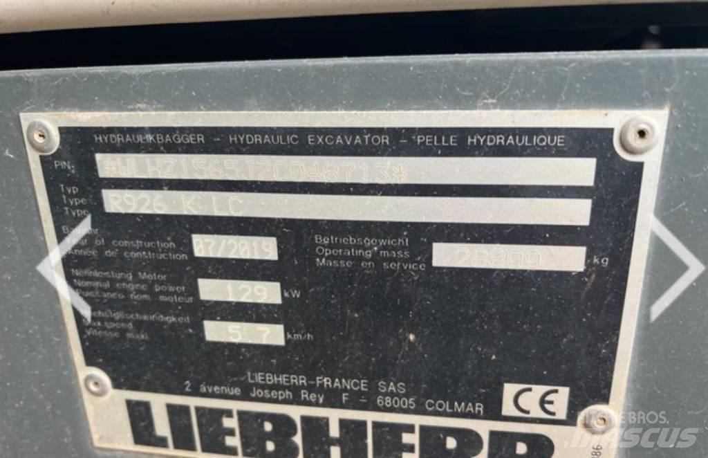 Liebherr R 926 KLC Pásová rýpadla