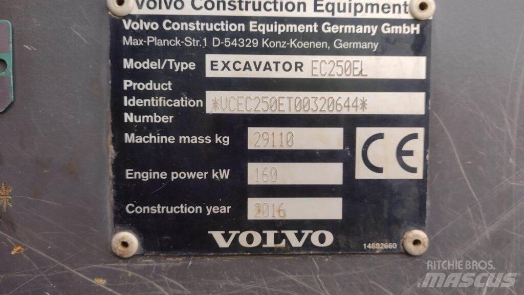 Volvo EC250EL Pásová rýpadla