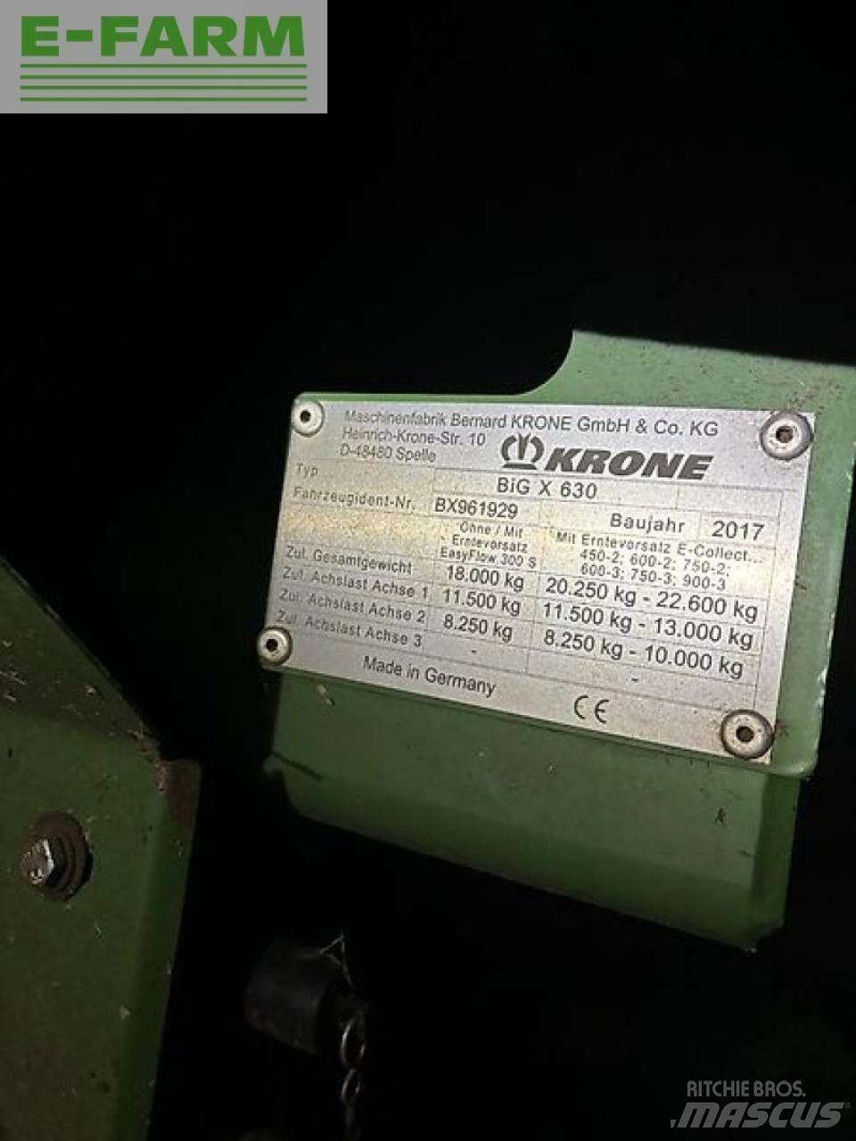 Krone big x 630 Samojízdné sekačky
