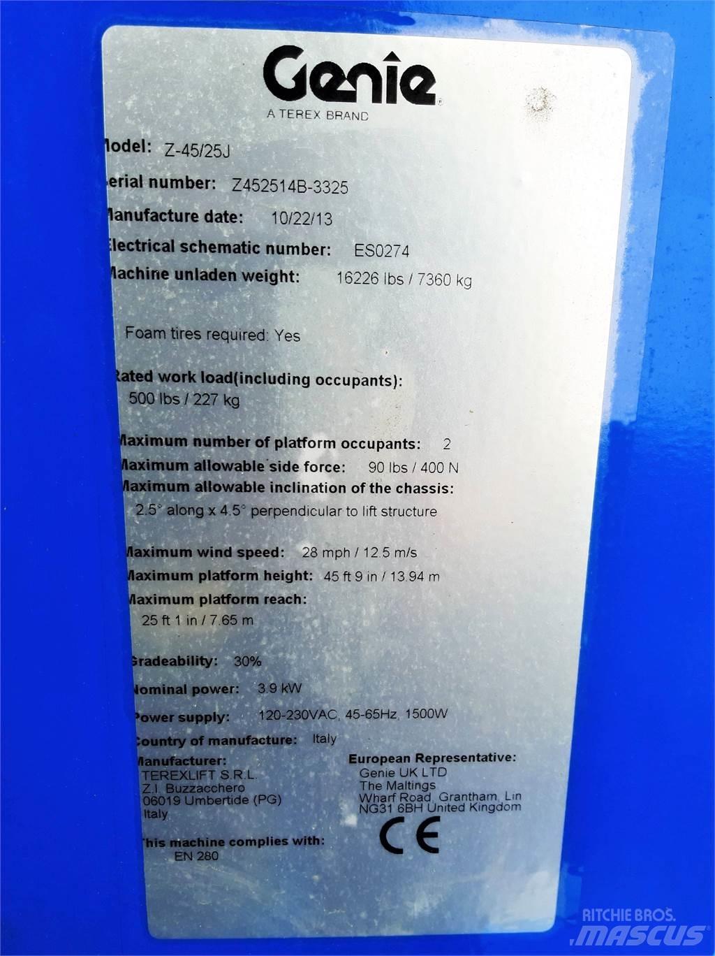 Genie Z45 25JDC Kloubové plošiny
