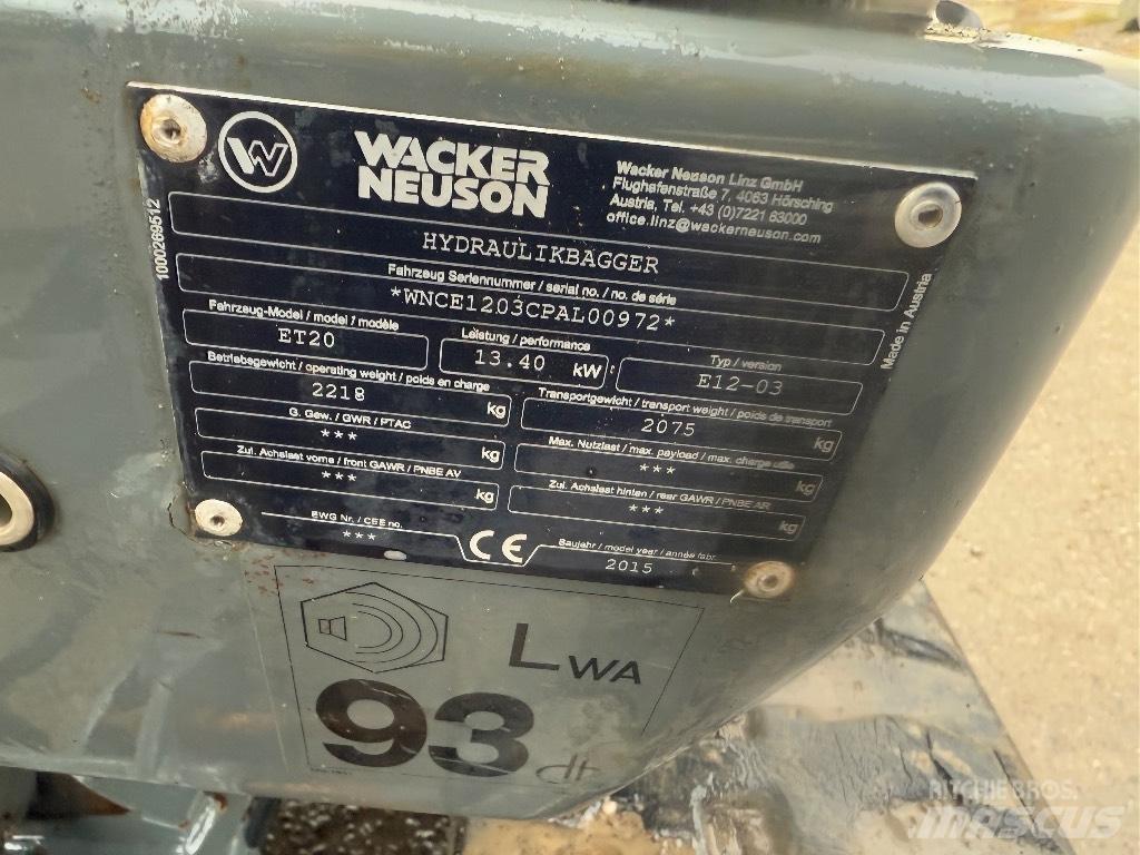 Wacker Neuson ET 20 Mini rýpadla < 7t