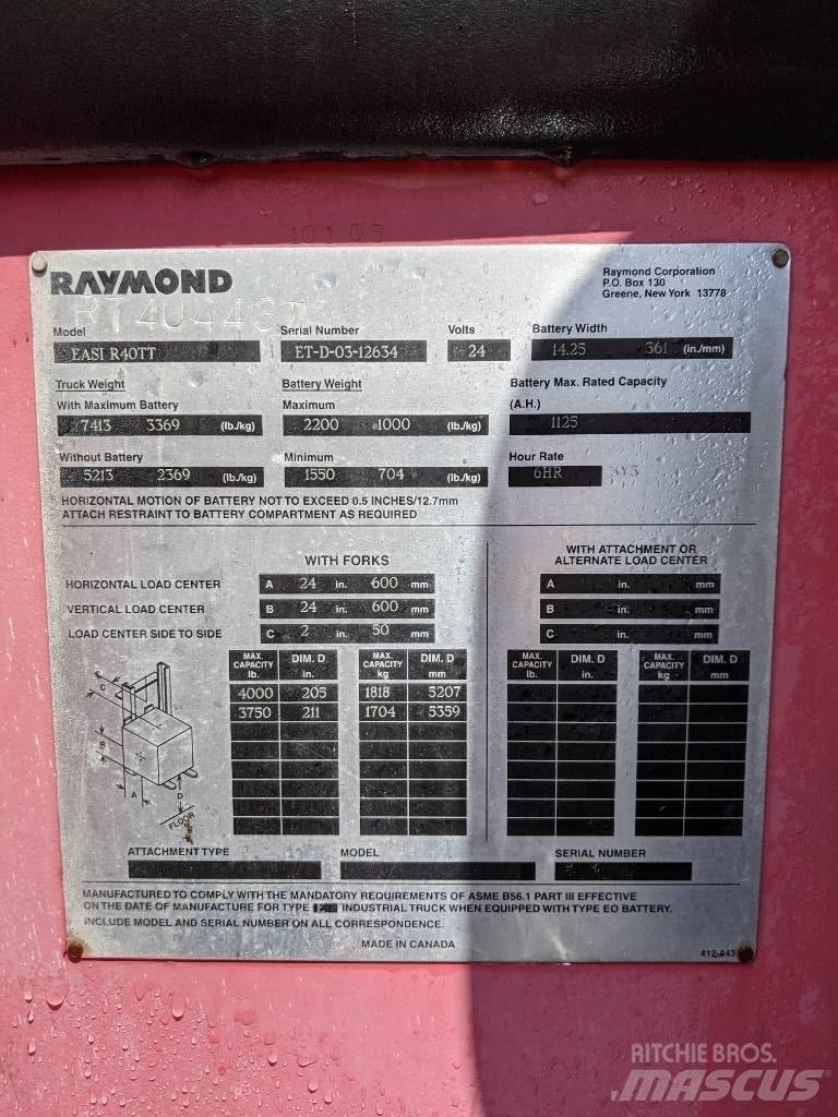 Raymond R40TT Akumulátorové vozíky