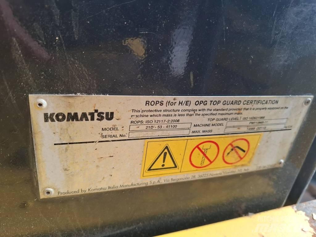 Komatsu PW 118MR-11 Kolová rýpadla