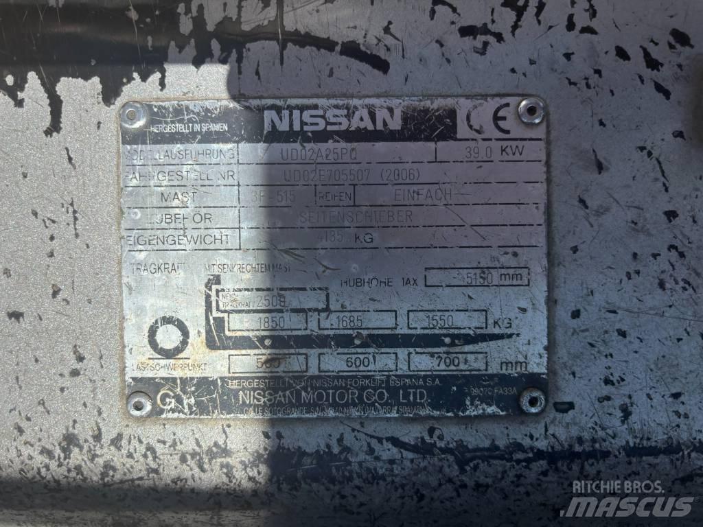 Nissan UD02A25PQ LPG vozíky