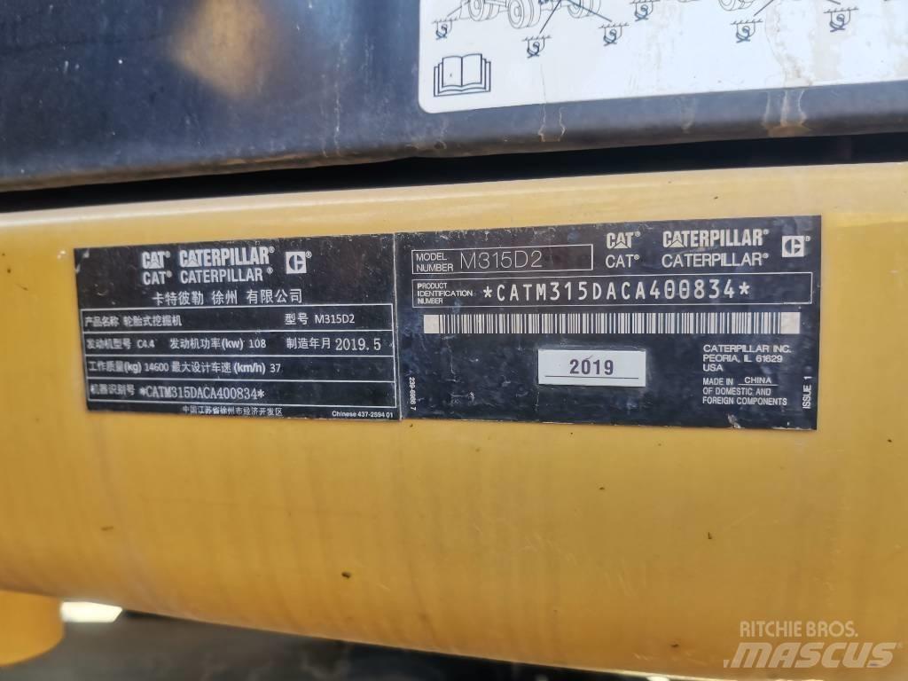 CAT 2019 CAT 315D2 Kolová rýpadla
