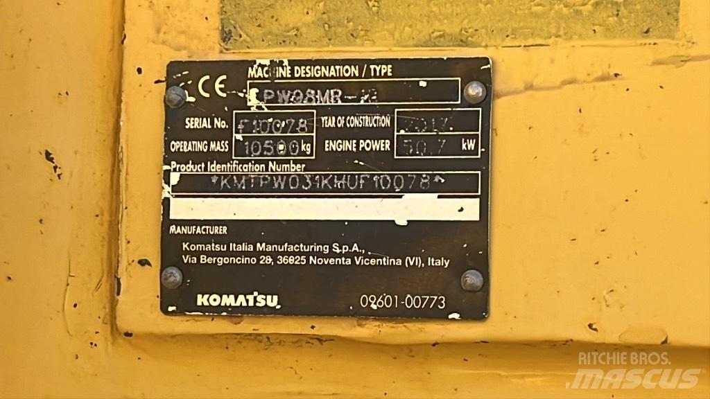 Komatsu PW 98 MR Kolová rýpadla
