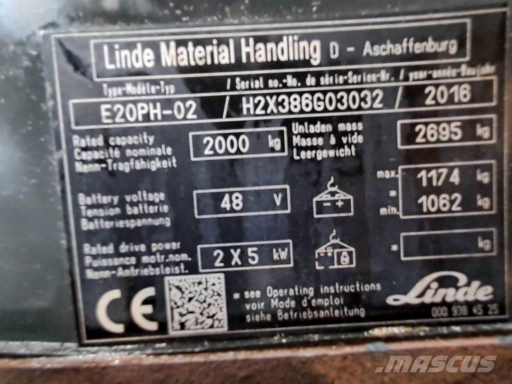Linde E20PH-02 Akumulátorové vozíky