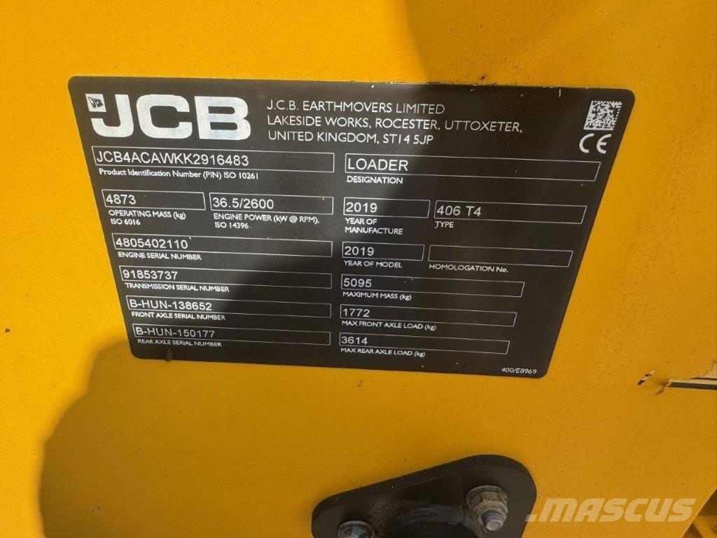 JCB 406 T4 Kolové nakladače