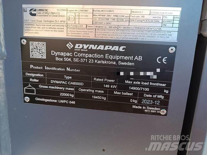Dynapac CA6000D Vlečné vibrační válce