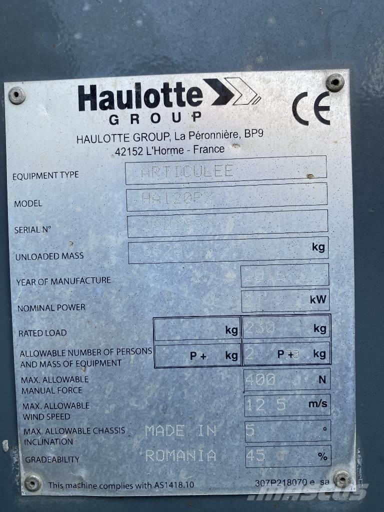 Haulotte HA 120 P Kloubové plošiny