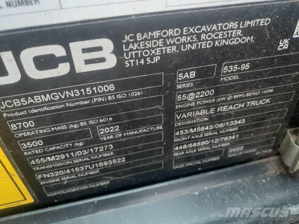 JCB 535-95 Teleskopické nakladače pro zemědělství