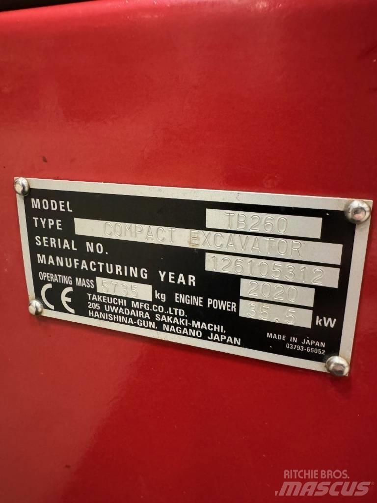 Takeuchi TB 260 Mini rýpadla < 7t