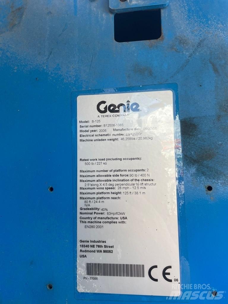 Genie S 125 Kloubové plošiny